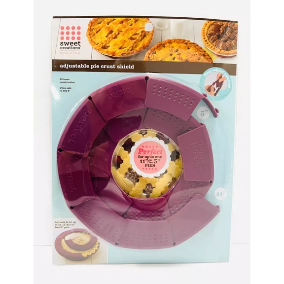 Silicone Pie Crust Shield, Adjustable Pie Protector, Good Cook Sweet Creations