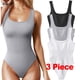 thumbnail image 2 of Body de 3 piezas sin costuras para mujer, ropa moldeadora de cuello cuadrado, Control de barriga, Tanga de cintura, moldeador de cuerpo, camisetas sin mangas acanaladas, trajes de cuerpo adelgazantes, 2 of 4