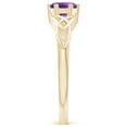 thumbnail image 3 of ANGARA Natural 0.45 Ct. Amethyst Solitaire Ring in 14K Yellow Gold for Women (Ring Size: 10.5), 3 of 8
