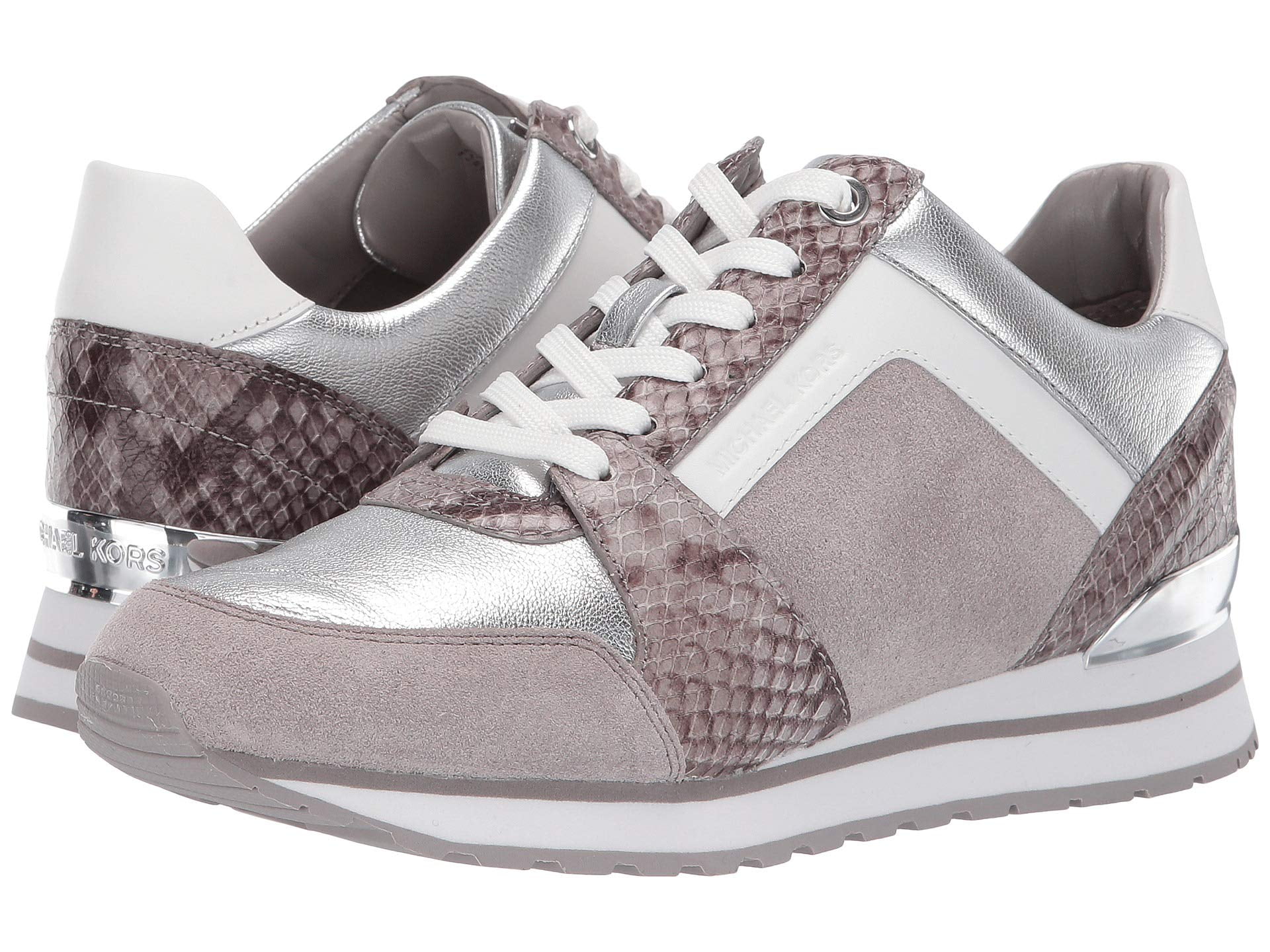 Verbieden Wens charme Michael Kors MK Women's Billie Trainer Suede Sneakers Shoes Pearl Grey (10)  - Walmart.com