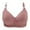 Hot Pink, variant on Herrnalise Women's Lace Edge Vertical Stripe Back Bra Padded Bra Wireless Lingerie For women