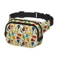 thumbnail image 2 of Xecao Différents Types de Guitares pour Sac de Taille Double Couche Carrée pour Voyage Cyclisme Activités Extérieures avec Sangle Réglable et Poches Zippées, 2 of 9