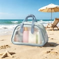 thumbnail image 4 of Clear Waterproof Travel Bag Transparent Makeup Organizer with Handle Large Capacity Portable Toiletry and Cosmetic Wash Bag for Travel, 4 of 6