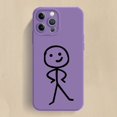 thumbnail image 1 of Funda de teléfono Matchman de dibujos animados para iPhone 11 12 13 14 Pro Max Mini XR XS X 7 8 Plus SE2020, funda de silicona TPU suave mate a prueba de golpes Deng Xun unisex, 1 of 2