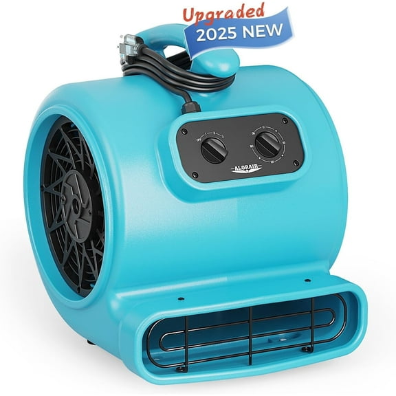 ALORAIR 3000 CFM Air Mover Blower Fan for Industrial, Floor Drying Fan, Carpet Dryer - Timer, Stackable, 3 Speeds, 5 Adjustable Angles Ideal for Water Damage Restoration and Plumbing