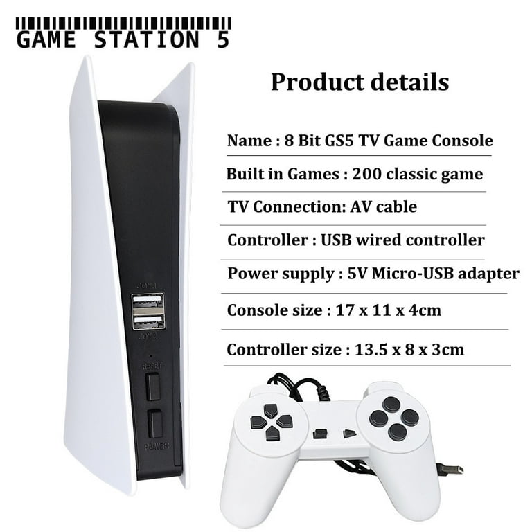 Game Station 5 USB Wired Video Game Console With 200 Classic Games