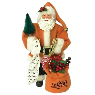 Orange Oklahoma State Cowboys 12'' Santa