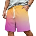 thumbnail image 2 of Satingcolo Men's Baggy Sweat Shorts Fleece Lounge Shorts Casual Lightweight Drawstring Y2k Loose Fit Shorts Cyan S, 2 of 5