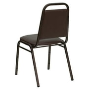 Flash Furniture Hercules Series Adult Size Trapezoidal Stacking Banquet Chair, Brown