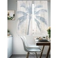 thumbnail image 4 of Summer Palm Tree Sheer Curtains 72 Inch Length 2 Panels Set, Farmhouse Botanical Tropical Plants Voile Window Treatment Rod Pocket Curtains Sheers Drapes for Bedroom/Living Room/Kitchen 52"x72"x2, 4 of 7