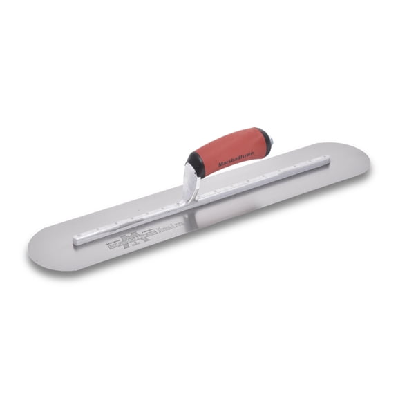 MARSHALLTOWN MXS205FD Fully Rounded Finishing Trowel, 20 x 5 inch High Carbon Steel Concrete Finishing Tool for Masonry and Sidewalks