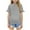 Grey, variant on Povozer Girls' Tees Girls T Shirts Double Layer Ruffle Short Sleeve Kids Summer Crewneck Tunic Tee Tops for 7-8 Years,Blue