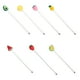 thumbnail image 5 of Bewildely Agitador de copa de vino Swizzle Mixing Stick Varilla agitadora Barra de acero inoxidable de silicona Accesorios de herramientas Fiesta Type2 NO2, 5 of 6