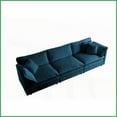 thumbnail image 3 of Modern Oversized L-Shaped Modular Sectional Sofa with Reversible Ottoman – Blue Chenille for Living Room Comfort, 3 of 17