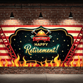 thumbnail image 4 of Decorative Design Happy Retirement Banner Firefighter Theme Red White Background for Event, 4 of 7