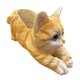 thumbnail image 2 of Maceta con forma de maceta, escultura artística de gatito, adorno para la sala de estar. amarillo, 2 of 8