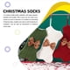 thumbnail image 2 of Inteprter Medias de punto de Navidad con lazo, bolsa de regalo reutilizable, calcetines de regalo decorativos que ahorran espacio, decoración de chimenea Kits de decoración para fiestas Blanco Inteprter HA070095-03, 2 of 6