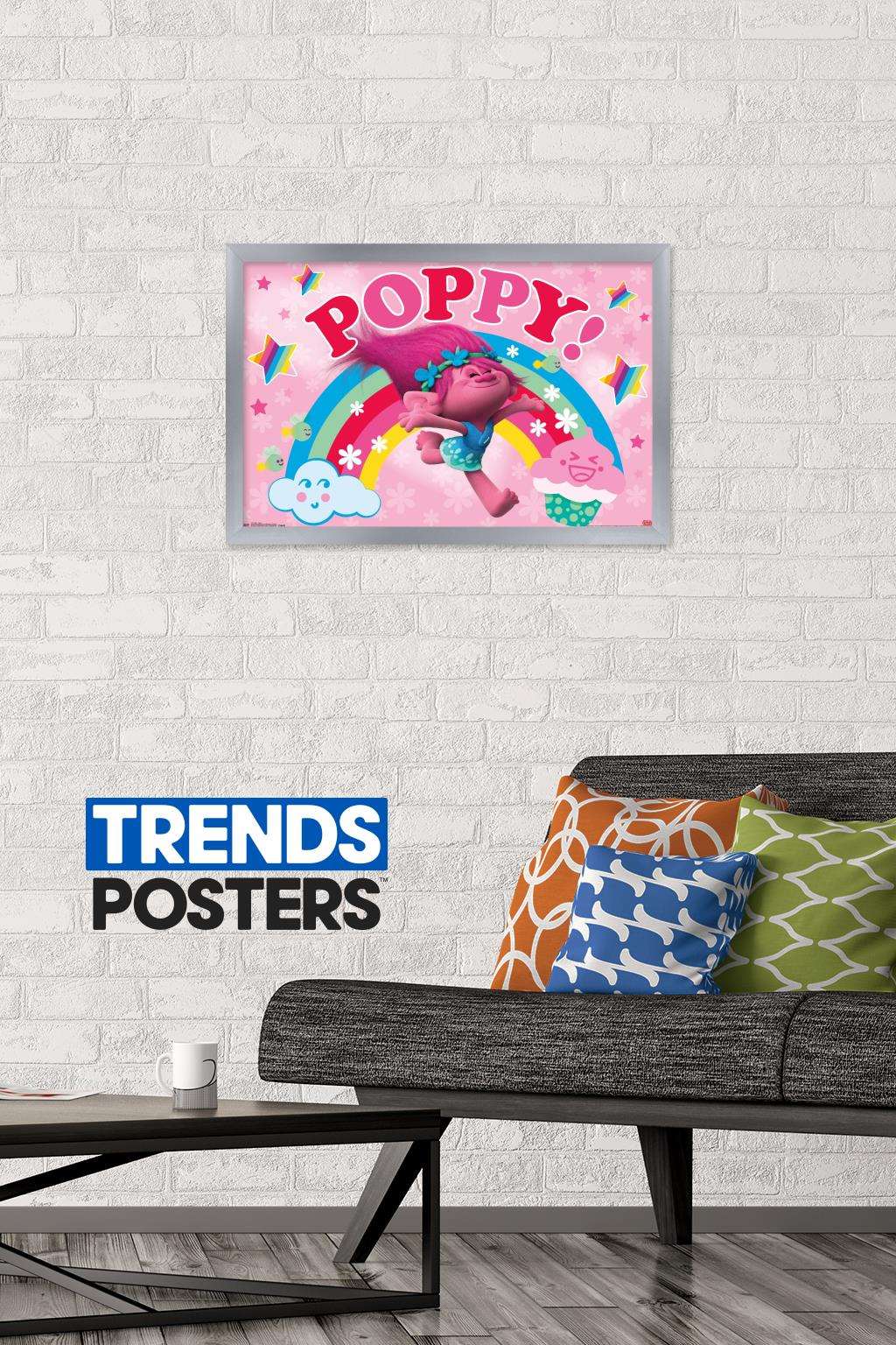 DreamWorks Trolls - Poppy Wall Poster, 14.725" x 22.375", Framed