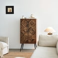 thumbnail image 2 of PJCOLL 50" Tall Accent Cabinet with Handcrafted Reclaimed Wood Doors, Kitchen Sideboard Storage Cabinet for Living Room, Hallway, Bedroom, 2 of 9
