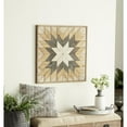 thumbnail image 3 of DecMode Farmhouse Brown Chevron Patterned Square Wall Décor, 30"W x 30"H, 3 of 12
