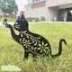 thumbnail image 2 of Estatuilla de gato de metal, estatua decorativa de silueta de gato de hierro, adorno para decoración de jardín de granja de patio (28x31cm) TUNC Sencillez, 2 of 4
