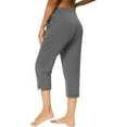 thumbnail image 6 of WQD Women’s Capri Sweatpants Yoga Pants Loose Workout Joggers High Waist Drawstring Flare Leggings Lounge Pajama Capris Pants with Pockets for Summer (Available in Plus Size), 6 of 7
