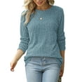 thumbnail image 6 of TARAINYA Women's Casual Long Sleeve Crewneck Pullover Sweater Lightweight Fall Winter Tunic Top, 6 of 6