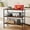 Rustic Brown, variant on 40" Wheeled Kitchen Storage Cart Island with Shelves, Copedvic 3-Tier Kitchen Bakers Rack with 10 Hooks