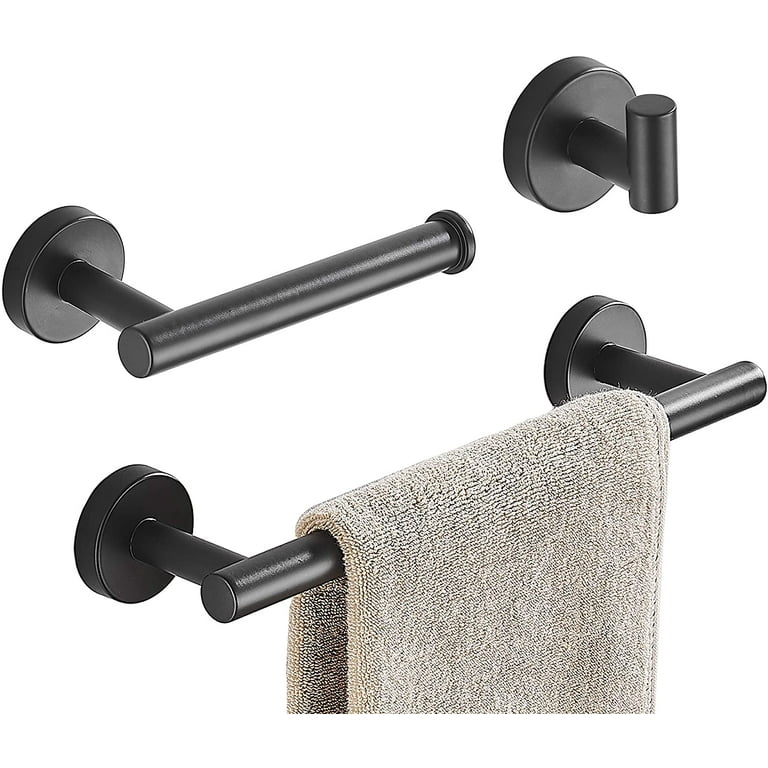 Tapered Matte Black Wall-Mounted Toilet Paper Holder