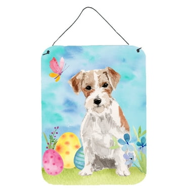 Wire Hair Jack Russell Easter Wall or Door Hanging Prints