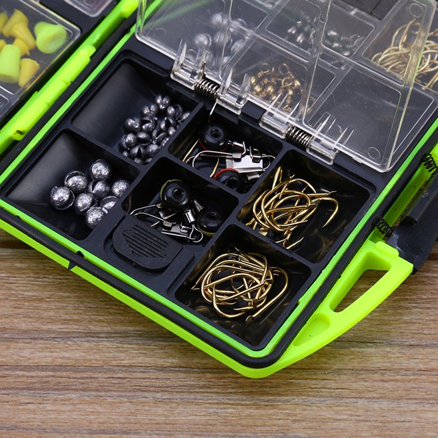 Caja de accesorios de pesca, 24 compartimentos, kit de herramientas de pesca, caja de aparejos de carga completa, anzuelo de pesca, anzuelos, anzuelos, tapones de línea Unbranded TJOT56400
