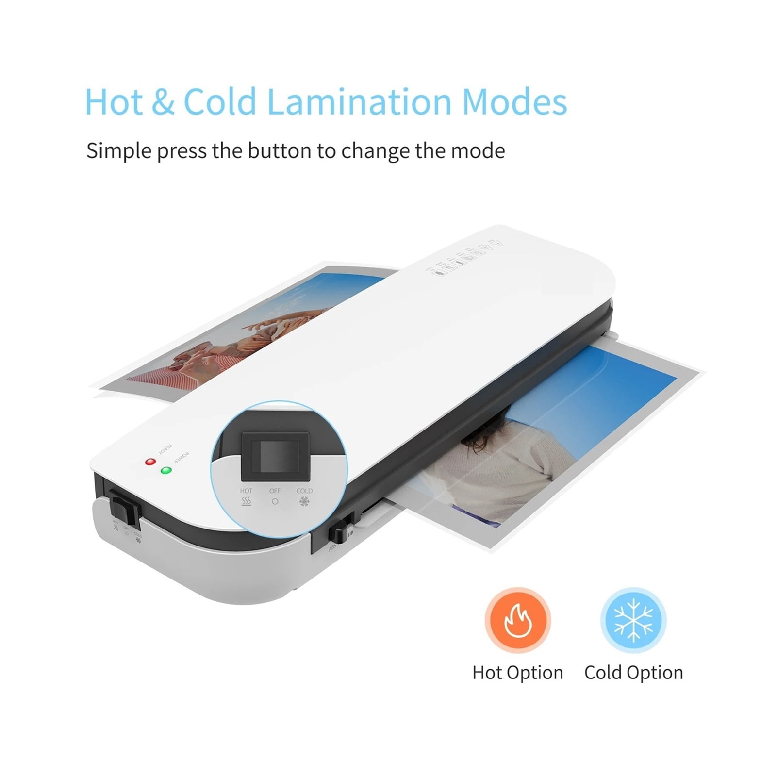 Desktop SL289 A4 Laminator Machine Set Hot and Cold Lamination Suitabe for A4/A5/A6 Laminating Pouches for Home Office School