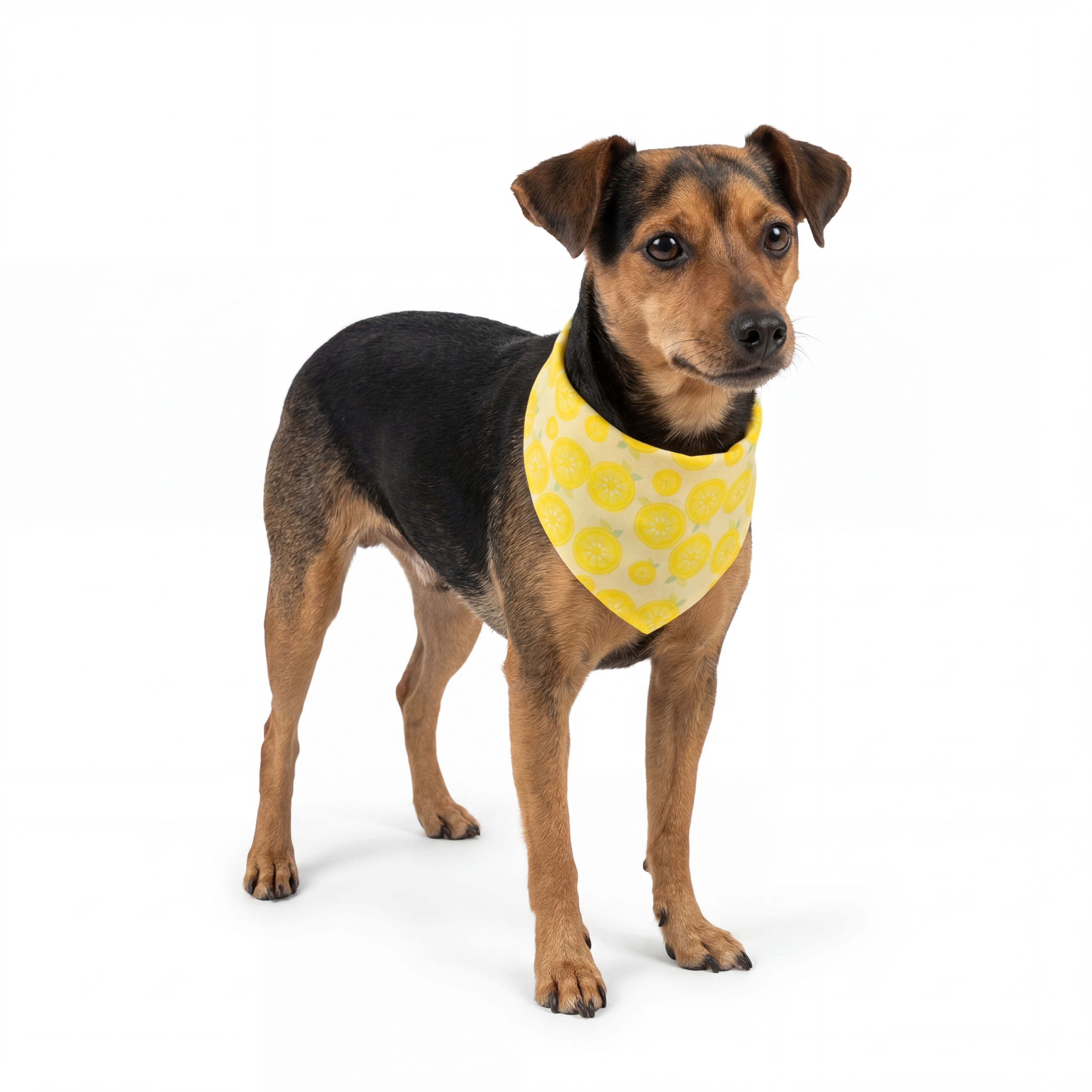 Bandana pour chien One Paw, imprimé amusant Lemon, léger, plusieurs tailles, jaune, pour chiens