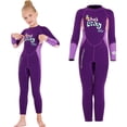 thumbnail image 4 of Traje de neopreno para niñas Traje de baño térmico para niños - Traje de baño de una pieza de neopreno para niños con protección contra erupciones de SG Baoblaze Traje de buceo de una pieza para niños, 4 of 8
