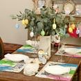 thumbnail image 4 of Easter Placemats Set of 4 - 12x18" Bunny Rabbit Hello Peeps Polka Dot Burlap Spring Farmhouse Table Decor AP567-4, 4 of 5