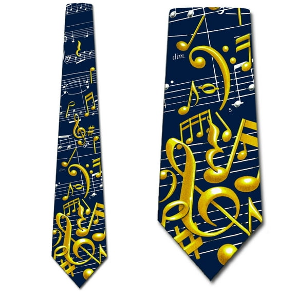 Musical Notes Ties Mens Music Staff Necktie Music Tie by Three Rooker