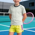 thumbnail image 2 of WUANDIXFA Boys' Rash Guard Toddler UPF 50+ Rashguard Short Sleeve Sun Protective Swim Shirt (Green, 13-14 Years), 2 of 8