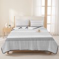 thumbnail image 3 of Twin XL Quilt Set 68''x98'', Grey Stripe Lightweight Summer Bedspread Coverlet Set with 2 Pillow Shams, Modern Abstract Monochrome Geometric Breathable All Season Quilt Bedding for Dorm/Guest Room, 3 of 9
