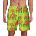 thumbnail image 2 of Picia Cartoon Turtles 1 pattern Mens Swim Trunks with Compression Liner Stretch Beach Shorts Quick Dry with Zipper Pockets No-Chafing Board Shorts-X-Large, 2 of 9