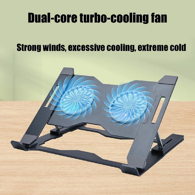 Yammee Adjustable Aluminum Laptop Stand With Cooling Fan and LED Lights For Gaming