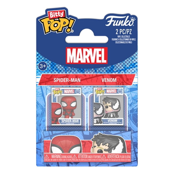 Figura Coleccionable Funko Bitty Pop Marvel SpiderMan SpiderMan y Venom 2 Piezas