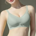 thumbnail image 2 of SMihono Lace Mastectomy Bra Pocketed Bra for Breast Forms Push-up Armpit Oversized Control Wireless Bra Sports Bra Green 36, 2 of 7