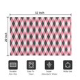 thumbnail image 5 of Pink and Black Argyle Pattern Door Rugs,Washable Non Slip Door Mats Indoor,Decorative Door Mats,Entry Mat Indoor for Entrance,Bedroom,Kitchen,Bathroom,20"x32", 5 of 6