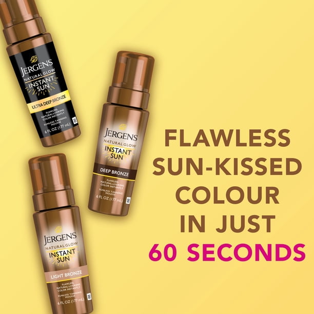 Jergens Natural Glow Instant Sun Sunless Tanning Mousse, Self