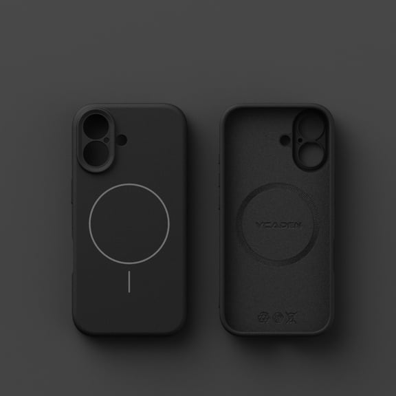 for iPhone 16 Magnetic Case, Compatible with MagSafe, Soft Anti-Scratch Microfiber Lining, Slim Silicone Shockproof Protective Lightweight Phone Case for iPhone 16, Black