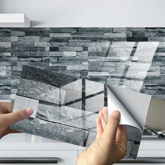 SSZMDLB under $5 Tile Stickers, Wall Tile Stickers, Imitation Crystal Film Adhesive Decals, Peel and Stick Backsplash Update, Kitchen Bathroom Floor Remodel, Waterproof Easy Apply