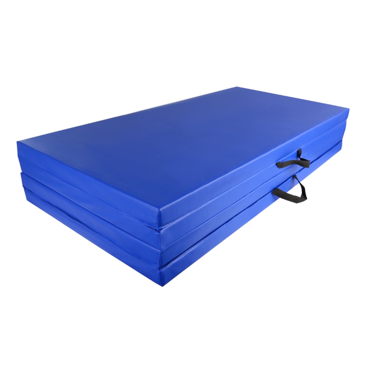 Geniqua Gymnastics Mat Folding Fitness Yoga Stretching Workout Tumble Mat Blue