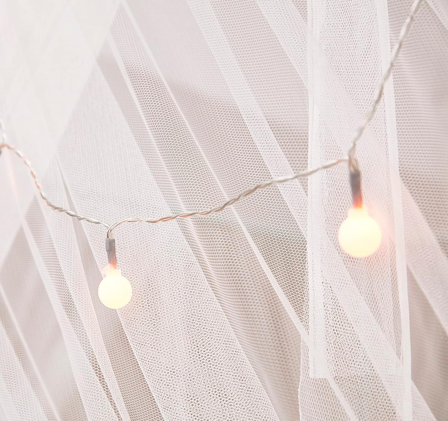 Bed Canopy for Full Queen King Size Bed,Canopy Bed Curtains Elegant Mosquito Net,Mosquito Netting for Camping Patio Indoor Outdoor Bug Net,White