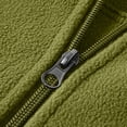 thumbnail image 6 of USNSM Mens Zip Up Sweatshirt Mock Neck Track Jacket Lightweight Fleece Full Zip No Hood Athletic Casual Long Sleeve Jackets with Pocket Green XXXXXL, 6 of 9