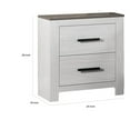 thumbnail image 5 of Kopa 26 Inch Nightstand with 2 Drawers, Black Handles, White Wood Finish, 5 of 5